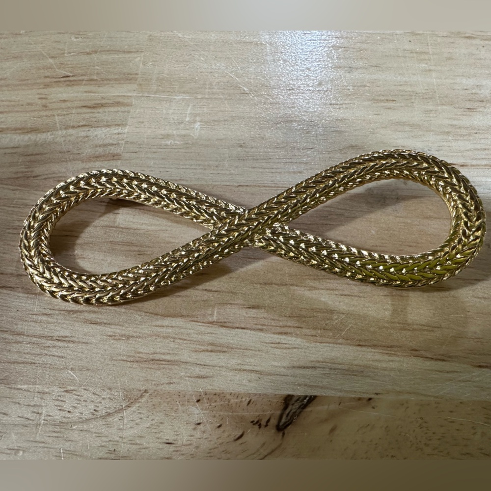 Monet Gold Infinity Symbol Brooch